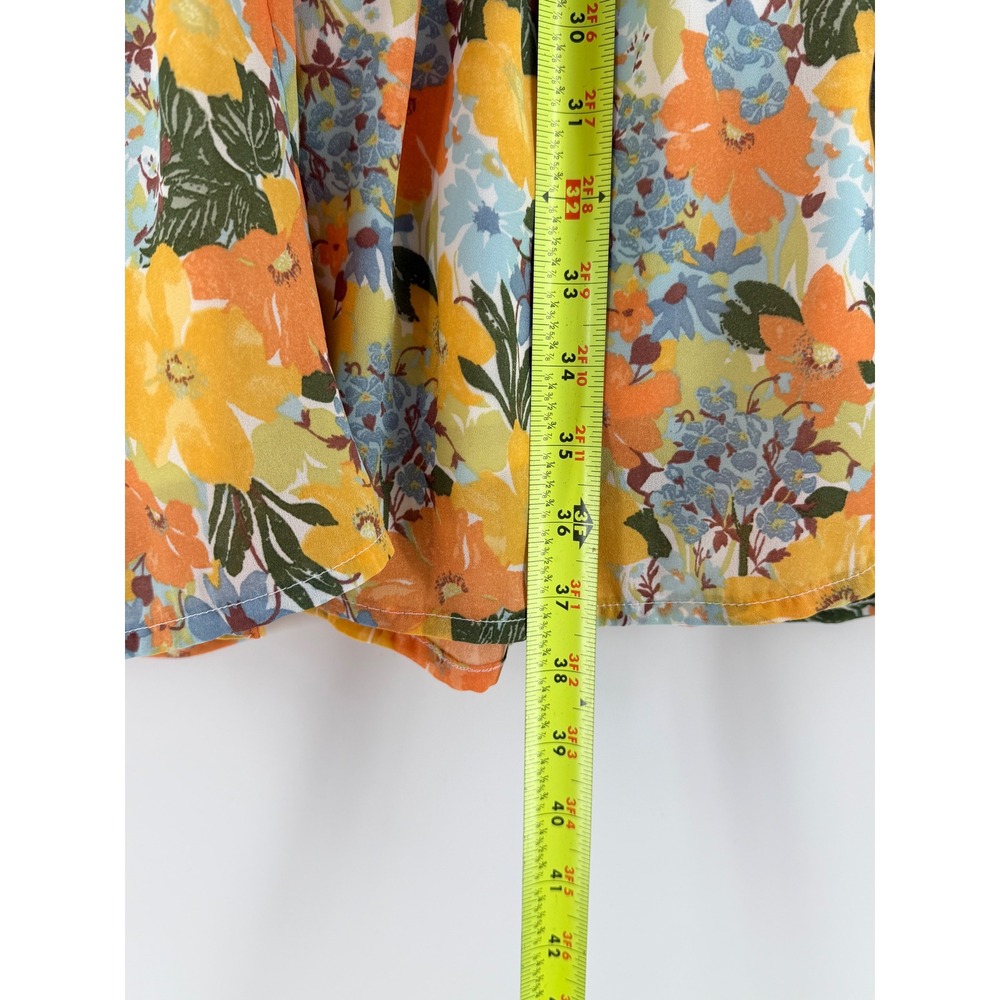 Abercrombie & Fitch Yellow Floral Midi Dress - Picture 8 of 10